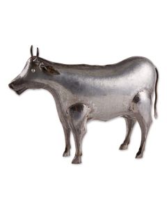 GALVANIZED COW SCULPTURE
