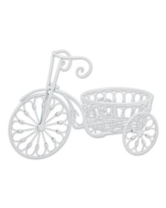 WHITE BICYCLE PLANTER
