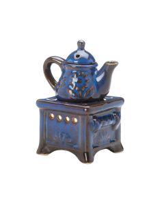 BLUE TEAPOT STOVE OIL WARMER